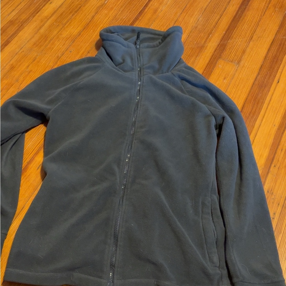 Black Fleece Zip-Up Jacket